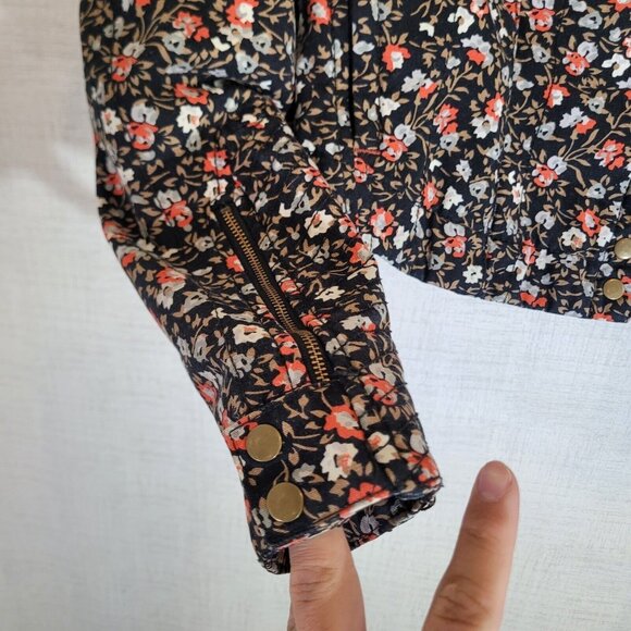 Anthropologie Hei Coat Womens 8 Floral Jacket Blazer Pockets Full Zip Collar - Picture 8 of 12